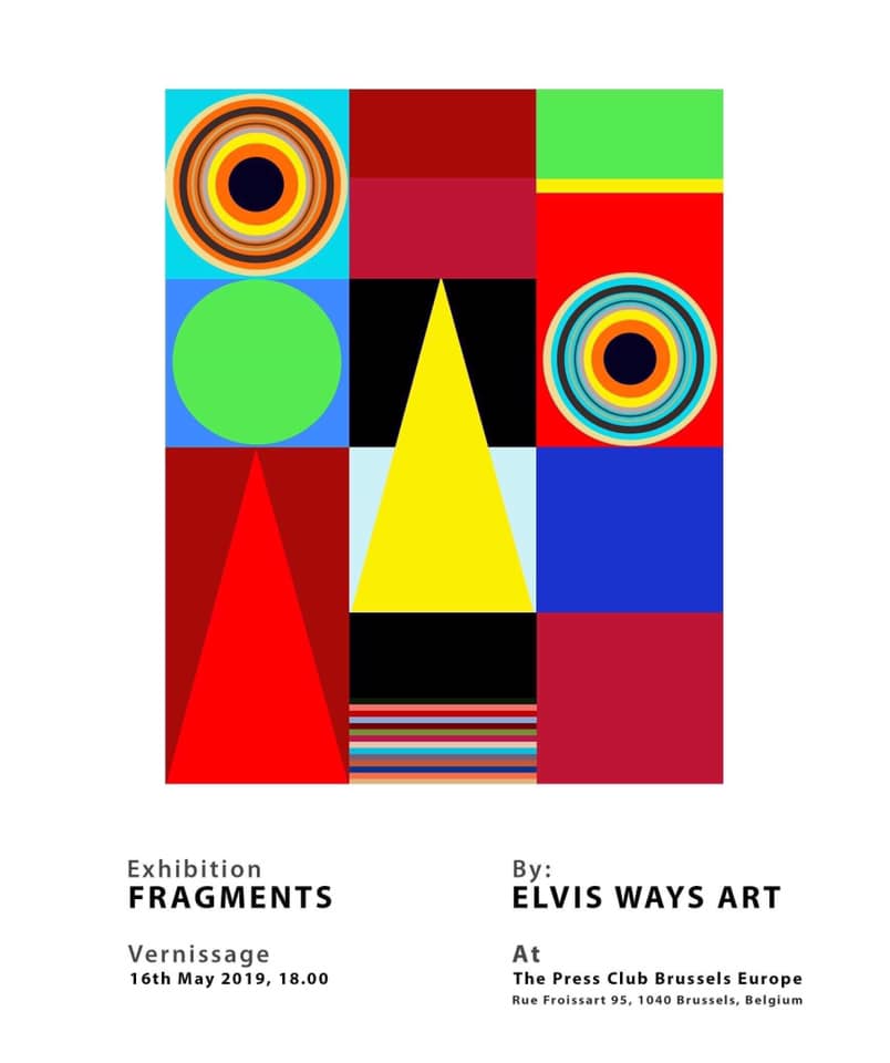 Affiche. Etterbeek. Exhibition « Fragments » by Elvis Ways Art. 2019-05-16